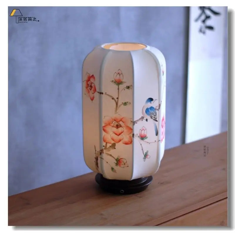 DecorBites™ Chinese Fabric Desk Lamp: Antique Handheld Palace Lantern, Ancient Style Atmosphere Light