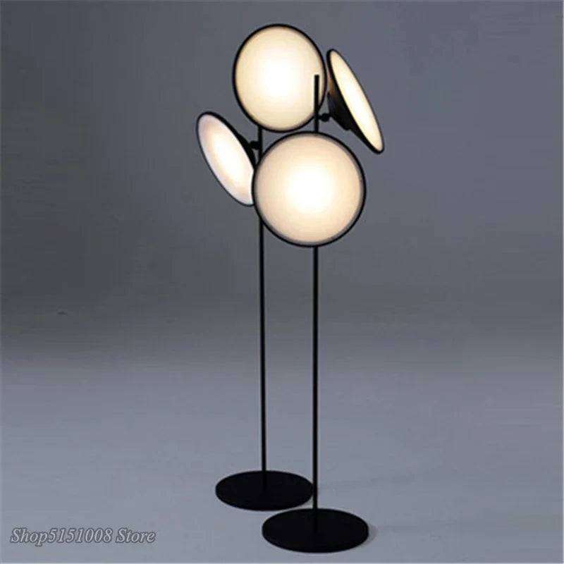 DecorBites™ Double Horn Radar LED Floor Lamp: Modern Nordic Design for Living Room Lighting