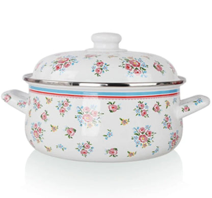 DecorBites™ Enamel Ceramics Soup Saucepan - Thick Gas Cookers Daily Cooking Utensils