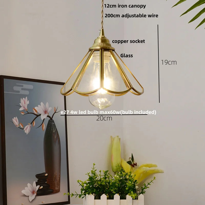 DecorBites™ Blue Glass LED Pendant Lamp: Nordic Modern Hanging Light.