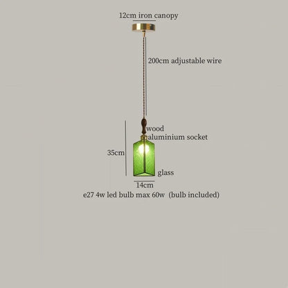 Decorbites™ Grüne Glas-LED-Hängeleuchten Amerikanische Vintage-Hängelampe