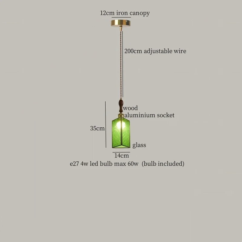 Copper LED Pendant Lamp Vintage 3-Head Bar Style