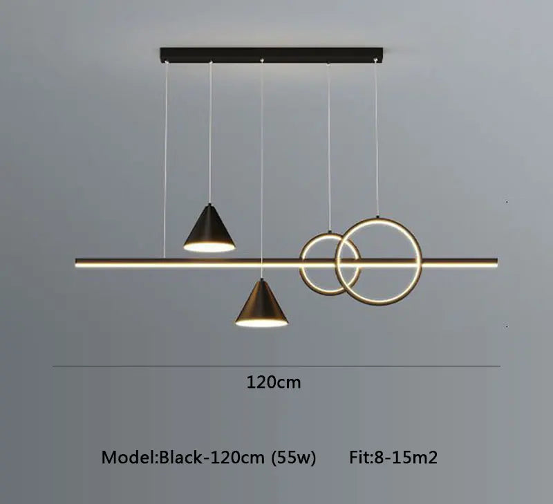 DecorBites™ LED Pendant Light: Modern Minimalist Chandelier for Dining Room, Living Room, Kitchen, Bedroom