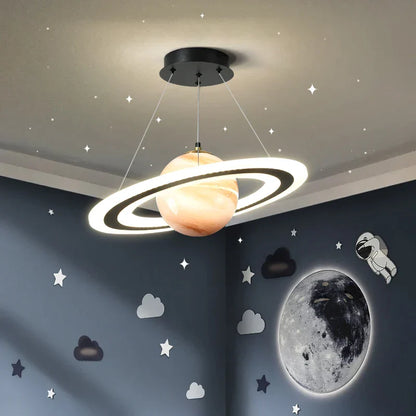 DecorBites™ LED Acrylic Planet Pendant Light: Children Room Star Chandeliers for Living Room Bedroom