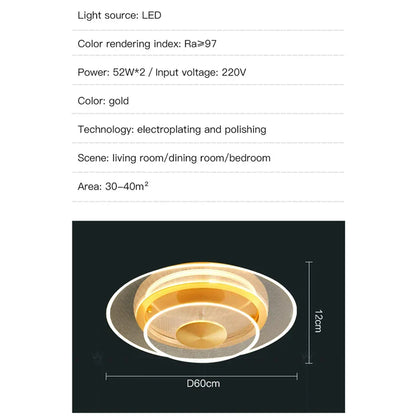 DecorBites™ Double Layer 60CM LED Ceiling Light for Living Dining Room Bedroom