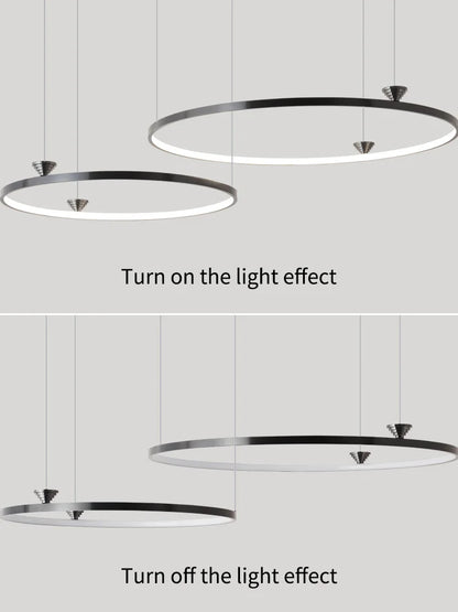 Lámpara colgante anular de estilo italiano DecorBites™ para sala de estar, comedor o dormitorio.