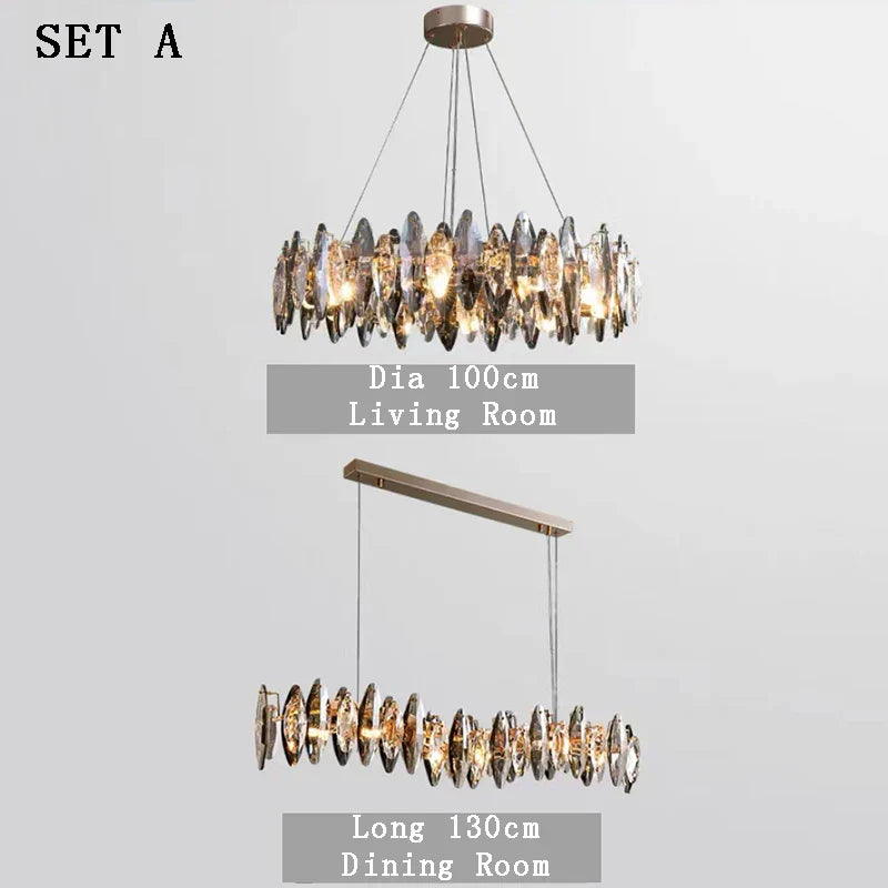 DecorBites™ Kristal 2024 Chandelier LED Light for Dining and Living Room Decor