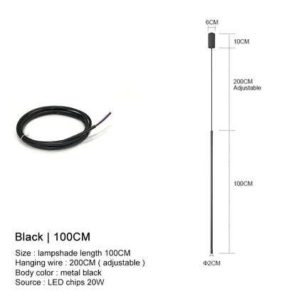 DecorBites™ Black LED Chandelier Pendant Lights for Dining Room and Bedroom