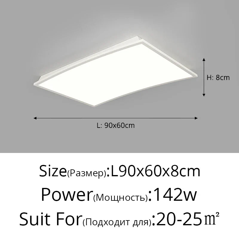 DecorBites™ LED Ceiling Lights: Minimalist Square Design for Bedroom, Living Room, Dining Room Lighting