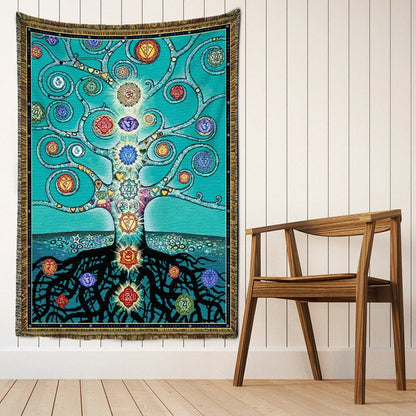 Decobites Tree Of Life Tapestry: Hippie Queen Bed Sheet Wall Hanging, Psychedelic Bohemian Room Decor