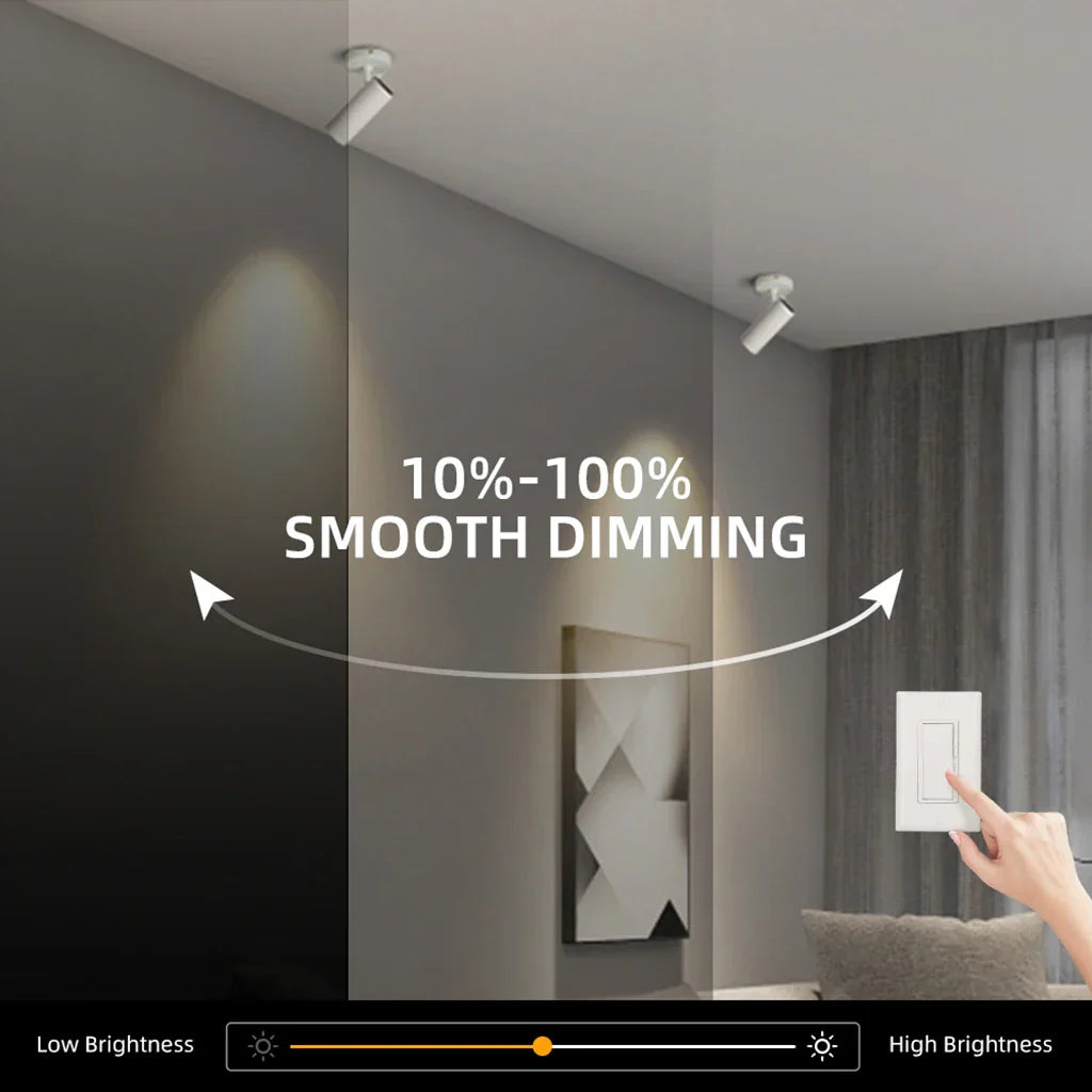 DecorBites™ LED Spotlight: Adjustable Dimmable GU10 Downlight for Bedroom, Living Room, Corridor