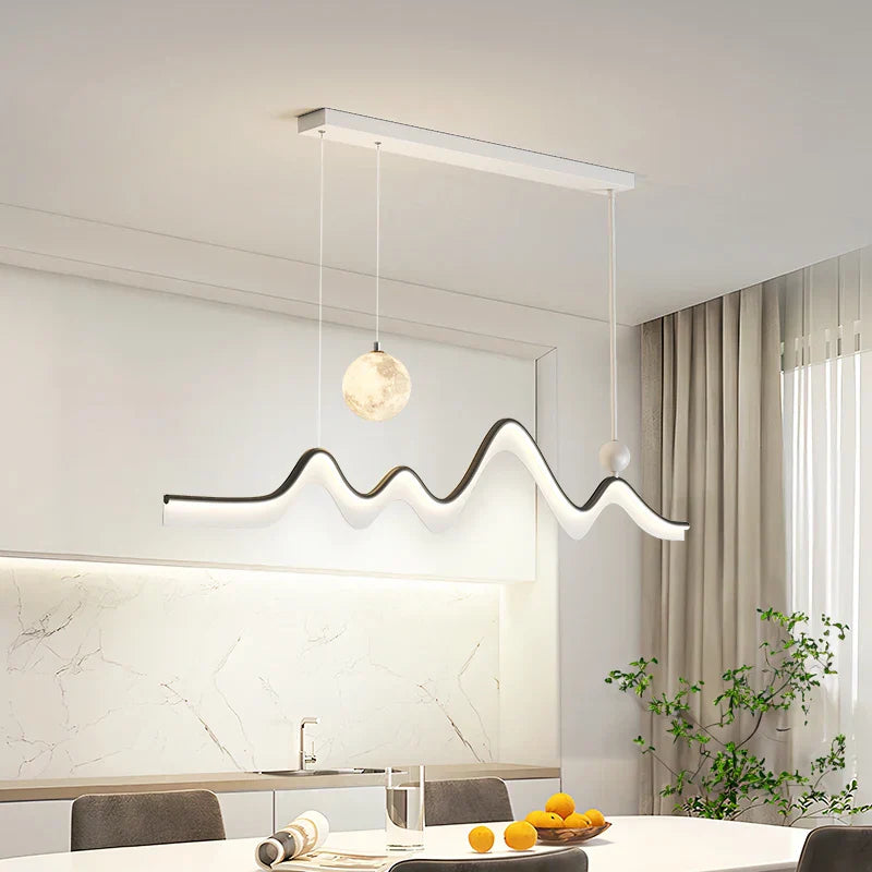 DecorBites™ LED Chandelier: Modern Minimalist Pendant Light for Dining Room, Kitchen, Home Lighting