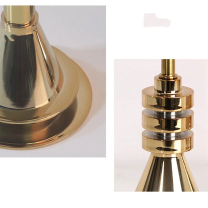 DecorBites™ Gold Geometric Candle Holder Candelabrum for Wedding Centerpieces and Home Decoration