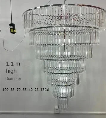 DecorBites™ Crystal Ice Bar Chandelier: Luxury Hotel Restaurant Living Room Lighting