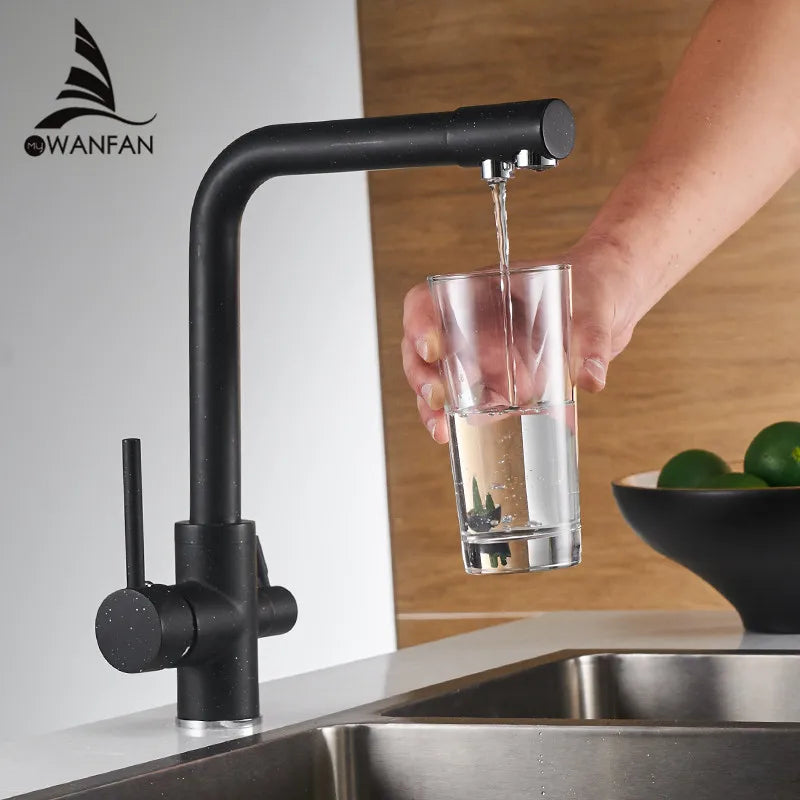 Grifo de cocina Decorbites™ con funciones de purificación de agua - Montado en cubierta con rotación de 360 grados