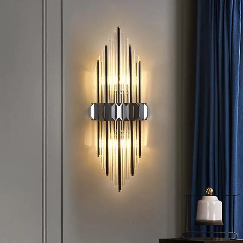 DecorBites™ Crystal Strip LED Wall Lamp for Living Room, Bedroom, Study, Balcony Lighting