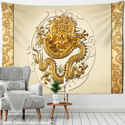 Dragon Totem Tapestry Wall Hanging for Home Decor - Decobites Hippie Art