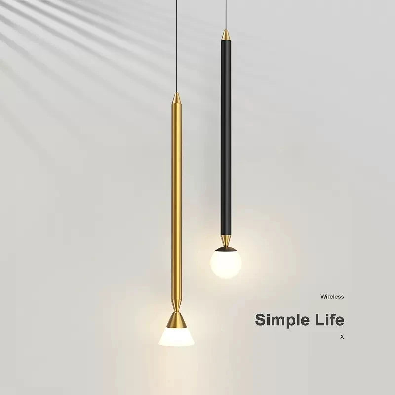 DecorBites™ Black Gold Hanging Nordic Lamp with Long Cable for Bedroom Sconces