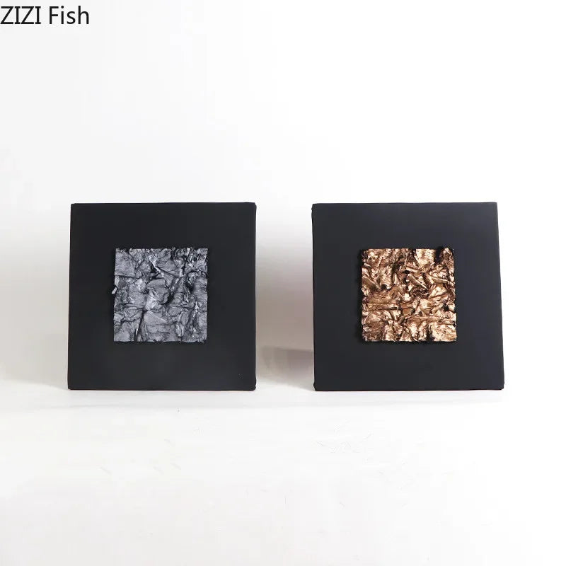 ديكور بايتس™ - زينة جدارية من القماش المذهب - ديكور منزلي عصري