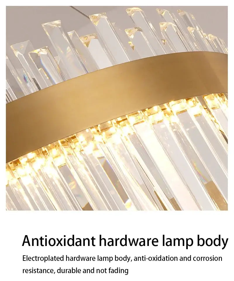 DecorBites™ Crystal Pendant Chandelier for Home Decor