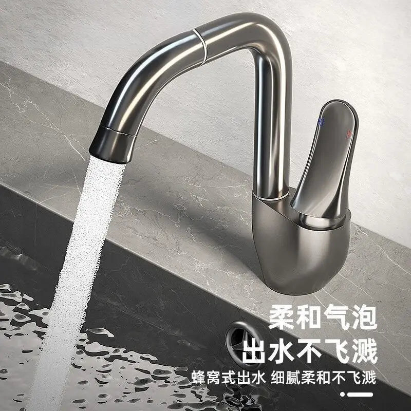 DecorBites™ Brass Faucet with Rotating Ceramic Spool for Household Bathroom Basins