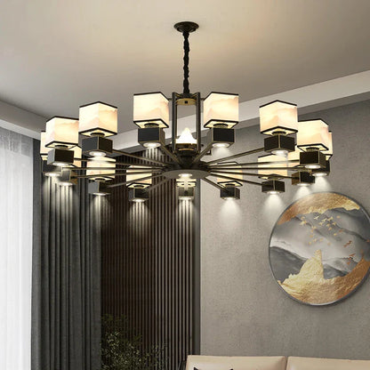 DecorBites™ Chinese Zen Marble Chandelier for Living Room, Restaurant, and Bedroom