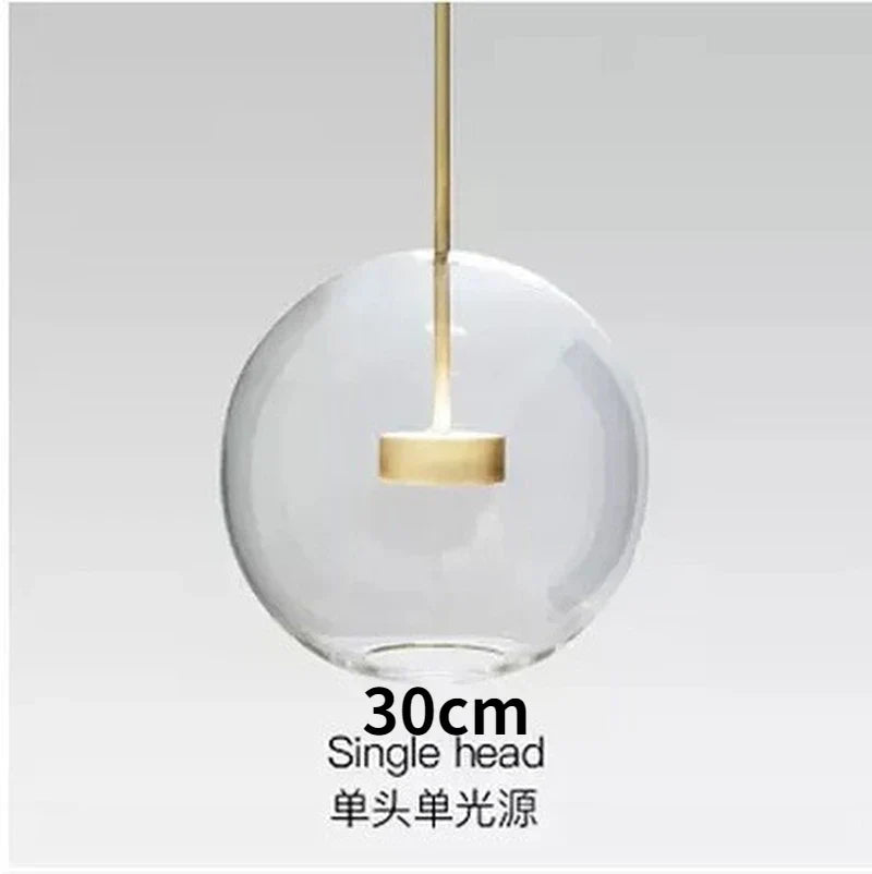 DecorBites™ Glass Chandelier: Nordic-Italian LED Pendant Light for Living & Dining Room