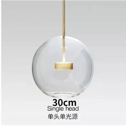 DecorBites™ Glass Chandelier: Nordic-Italian LED Pendant Light for Living & Dining Room