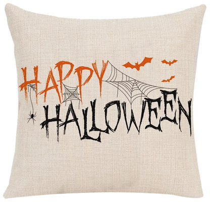DecorBites™ Halloween Linen Cushion Cover for Living Room Decor and Sofa - Trick or Treat