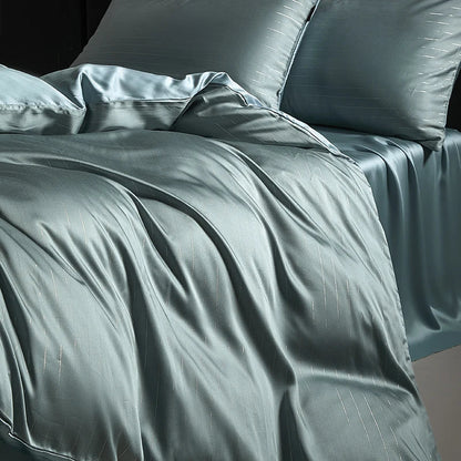 Decobites Eucalyptus Fiber Dark Gray Bedding Set: Soft, Silky Duvet Cover, Bed Sheet, Pillowcases