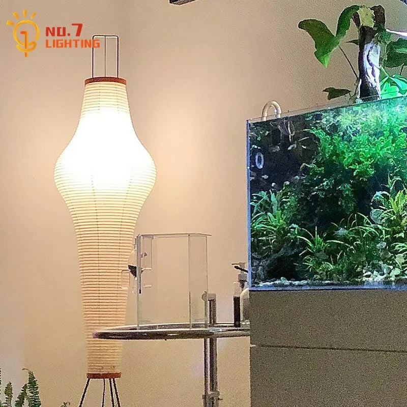 Zen Iron Wood Floor Lamp