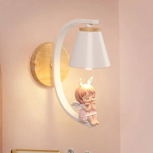 DecorBites™ Angel Girl Bedroom Wall Sconces LED Light Fixtures