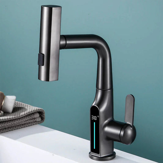 DecorBites™ Digital Display Waterfall Basin Faucet with 3 Modes - Hot Cold Mixer Tap