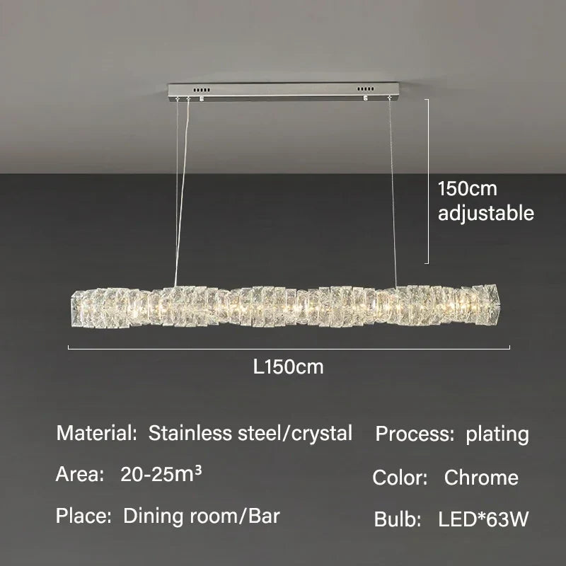 DecorBites™ Elegant LED Crystal Chandelier for Dining Room and Kitchen Lighting