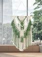 Decobites Green Macrame Tassel Stick Wall Hanging for Home Decoration