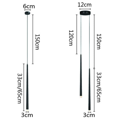 DecorBites™ LED Minimalist Pendant Lamp - Black/White for Bedroom, Dining, Coffee Shop Lighting