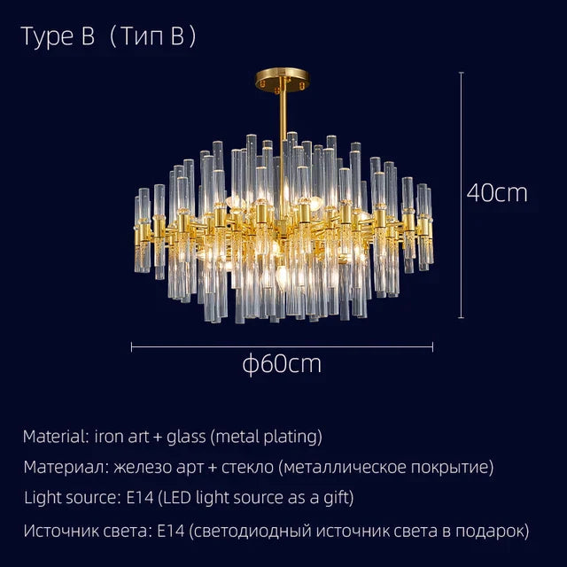 DecorBites™ Crystal Chandelier: Elegant Luxury Pendant Lighting for Home, Restaurant & Hotel