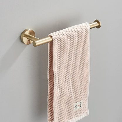 DecorBites™ Brushed Gold Bathroom Hardware Set: Towel Bar, Paper Holder, Robe Hook