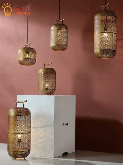 DecorBites™ Chinese Zen Art Birdcage Pendant Light for Restaurant Tea Room