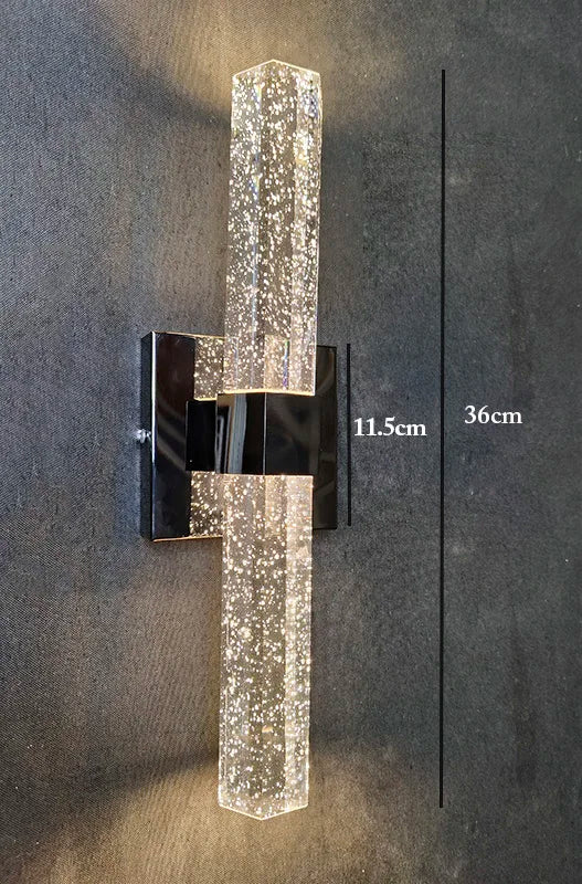 DecorBites™ Bubble Crystal LED Wall Sconces for Bathroom Dresser Living Room Bedroom Mirrors