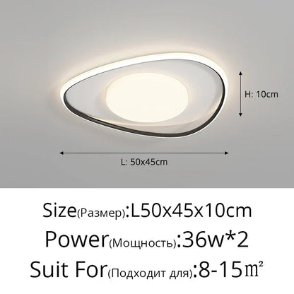 DecorBites™ LED Ceiling Lights White Black Infinite Dimming Home Lighting Fixtures