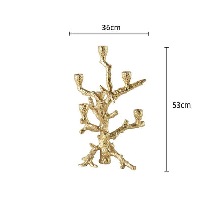 DecorBites™ Golden Bough Candelabrum Tree Candlestick Holder for Wedding Decoration