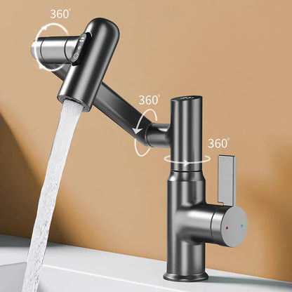 DecorBites™ LED Bathroom Basin Faucet 360 Rotation Mixer Sink Tap with Multifunction Stream Sprayer