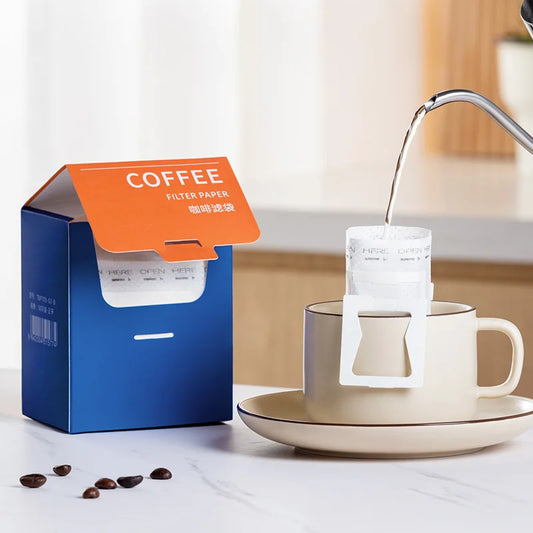 DecorBites™ Coffee Filter Bags: Disposable Hanging Ear Filters for Espresso Coffee