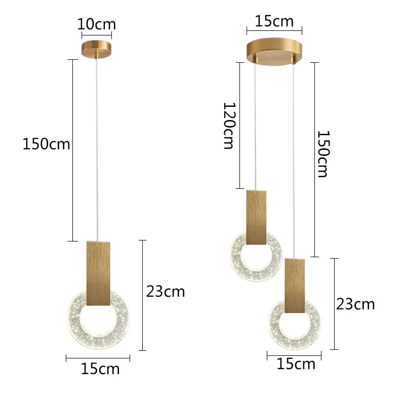 Luces de Lámparas de Cristal Dorado Decorbites™ - Decoración de Hogar de Lujo