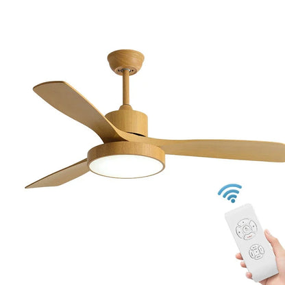 مروحة سقف DecorBites™ بمحرك نحاسي ثلاثي الشفرات مقاس 42/52 بوصة باللونين الأبيض والأسود مع جهاز تحكم عن بعد