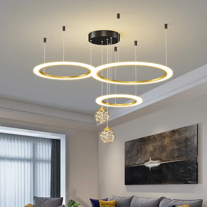 DecorBites™ Circle Ring Pendant Chandelier for Living Room Bedroom Restaurant Ceiling Lighting