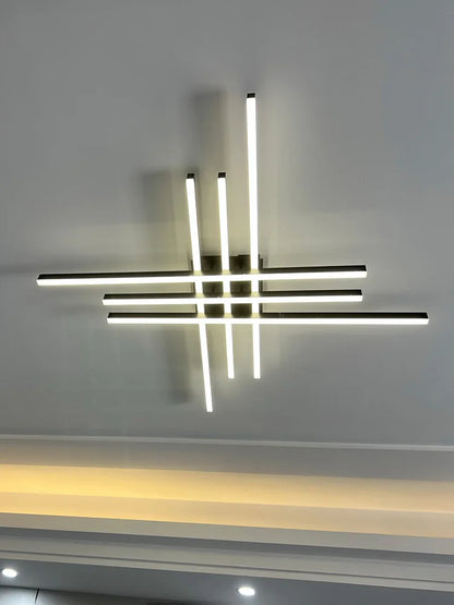 DecorBites™ Black Chandelier LED Ceiling Lamp for Master Bedroom Living Room Energy Saving Light