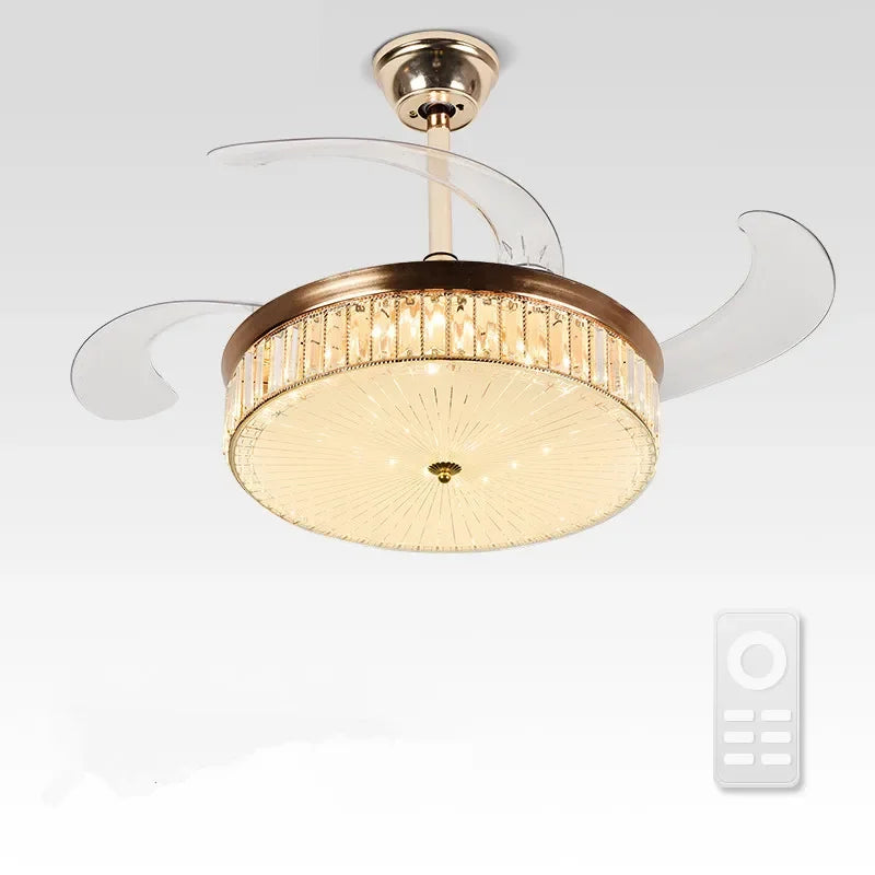 DecorBites™ 42" Invisible LED Ceiling Fan with Retractable Blades & Remote Control