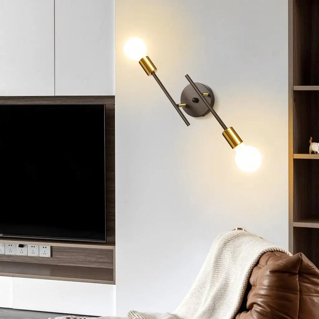 Black Industrial Wall Sconce Style B Design